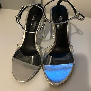 Zara clear heels